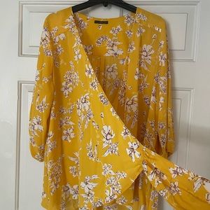 West Kei floral wrap top